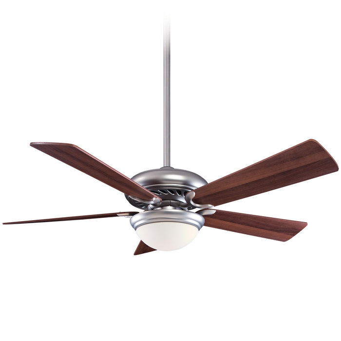 Minka Aire F569L-BS/DW 52" Ceiling Fan, Brushed Steel W/ Dark Walnut