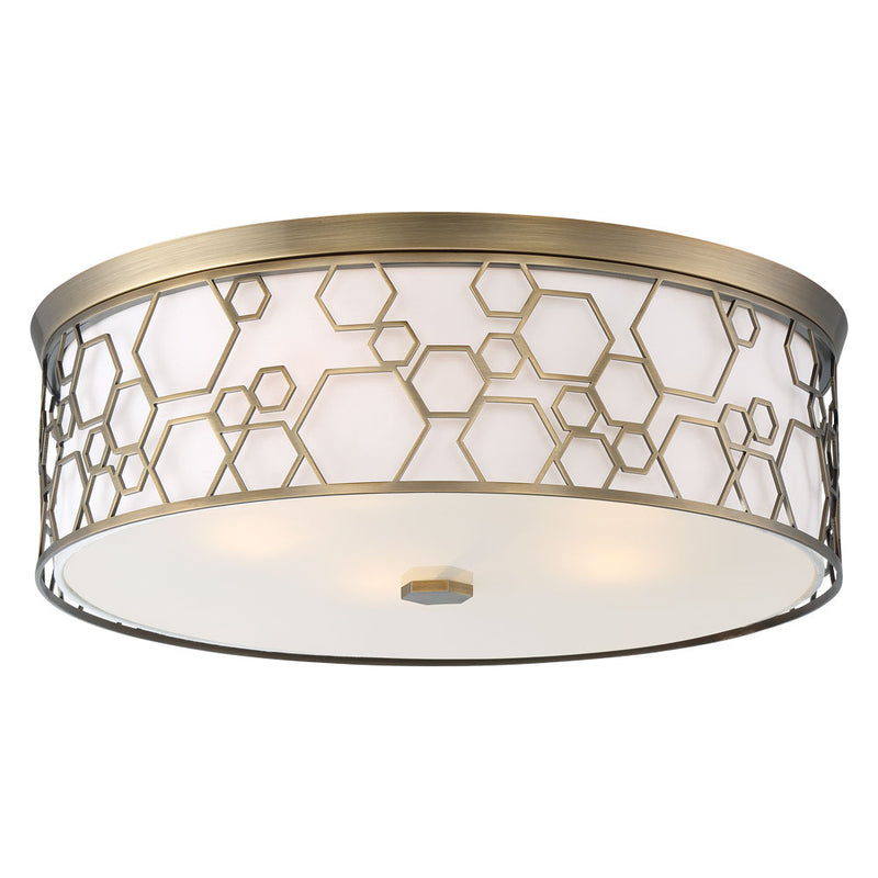 Minka-Lavery 1845-108-L LED Flush Mount, Polished Satin Brass