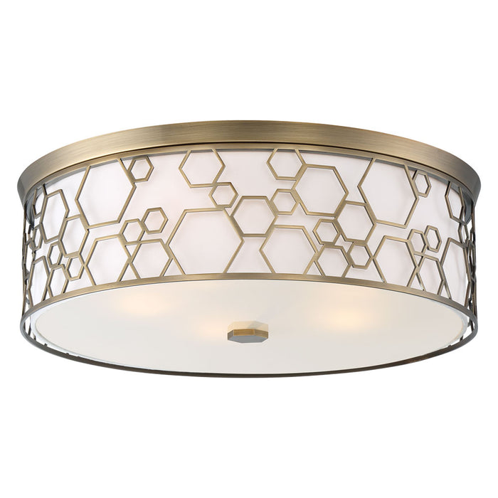Minka-Lavery 1845-108-L LED Flush Mount, Polished Satin Brass