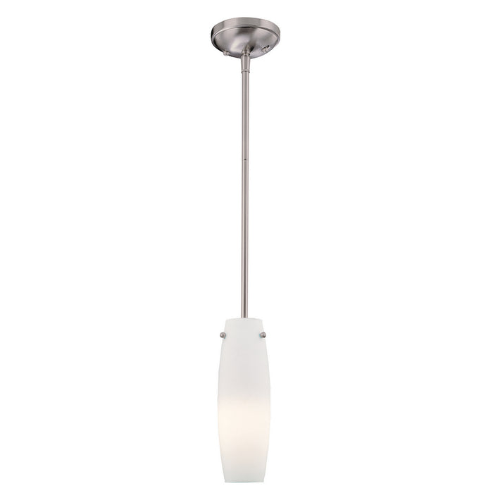 Minka-Lavery 63-84 One Light Mini Pendant, Brushed Nickel
