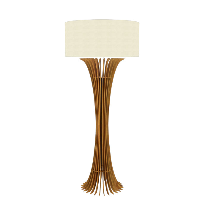 Accord Lighting 363.12 One Light Floor Lamp, Teak
