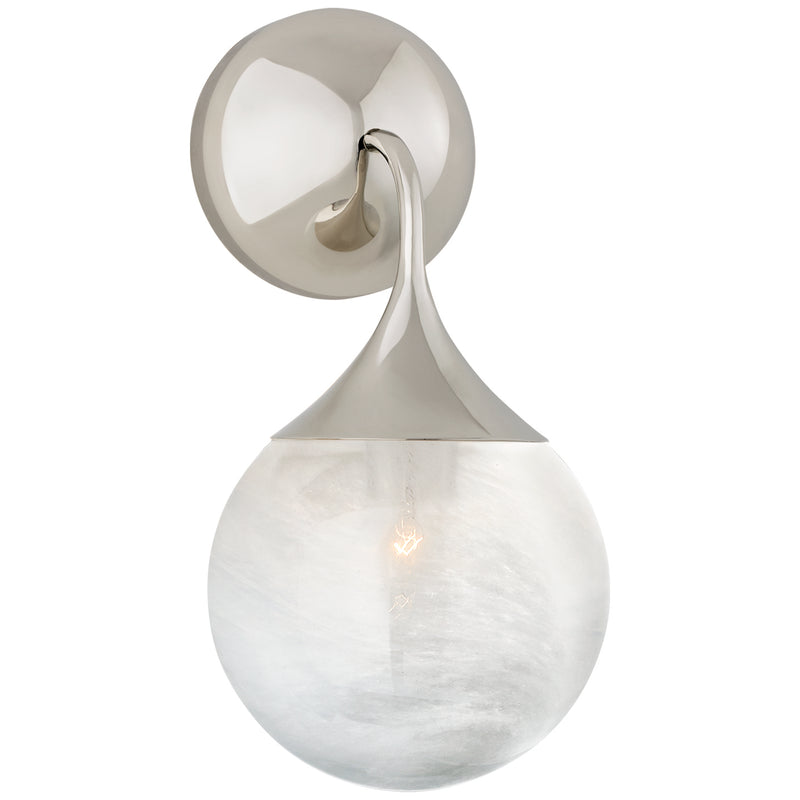 Visual Comfort Signature ARN 2404PN-WG One Light Wall Sconce, Polished Nickel