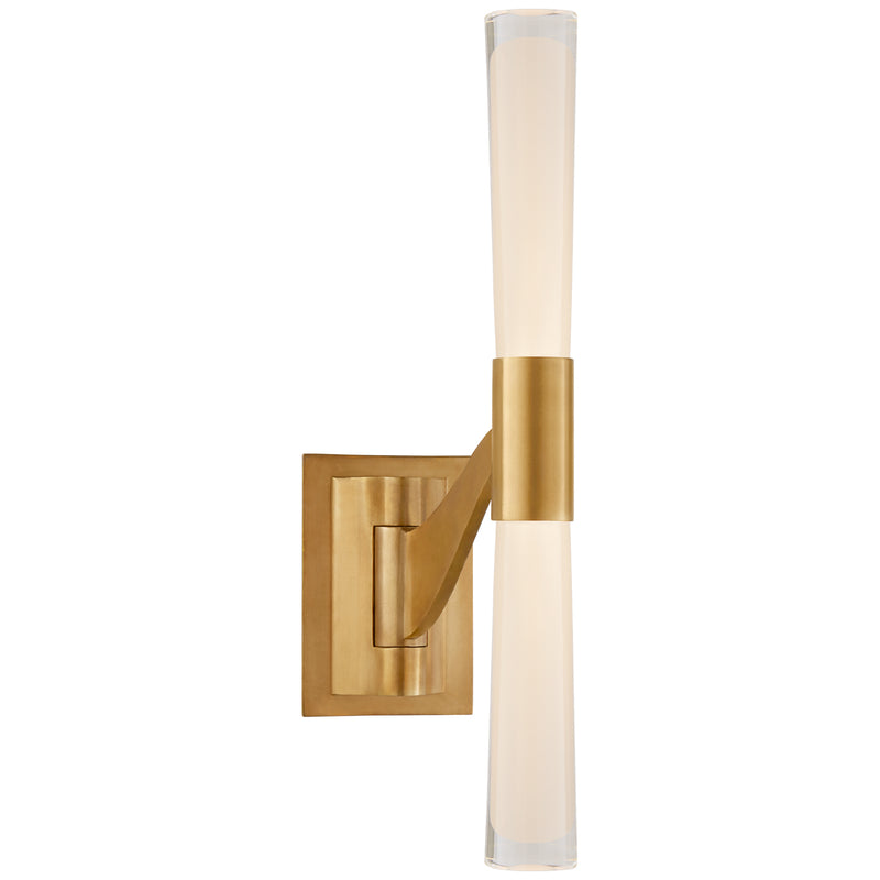Visual Comfort Signature ARN 2470HAB-CG LED Wall Sconce, Hand-Rubbed Antique Brass