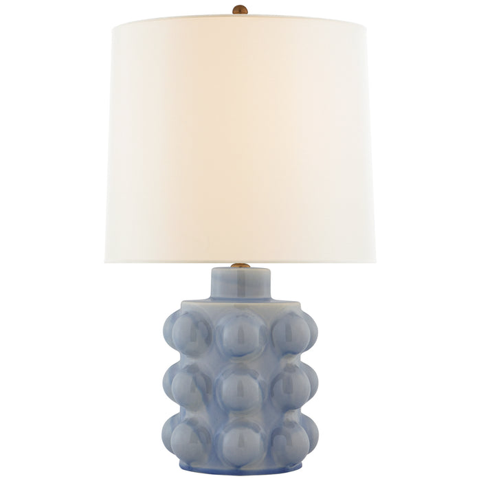 Visual Comfort Signature ARN 3645PBC-L One Light Table Lamp, Polar Blue Crackle