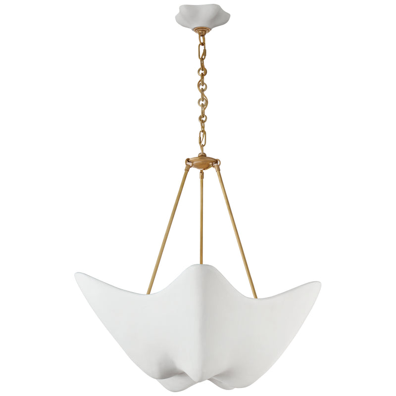 Visual Comfort Signature ARN 5428HAB-PW Five Light Chandelier, Hand-Rubbed Antique Brass