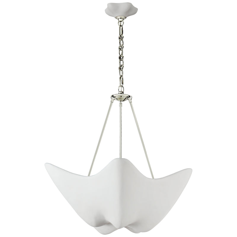 Visual Comfort Signature ARN 5428PN-PW Five Light Chandelier, Polished Nickel