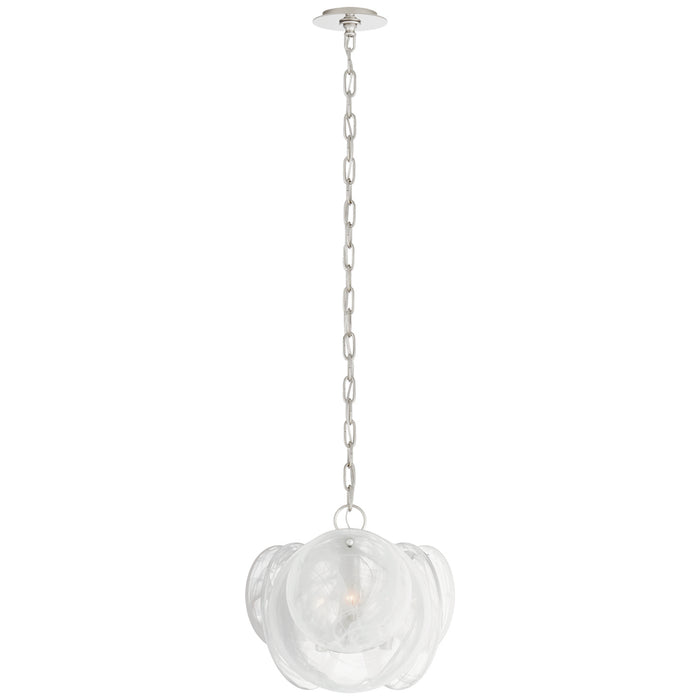 Visual Comfort Signature ARN 5453PN-WSG Three Light Chandelier, Polished Nickel