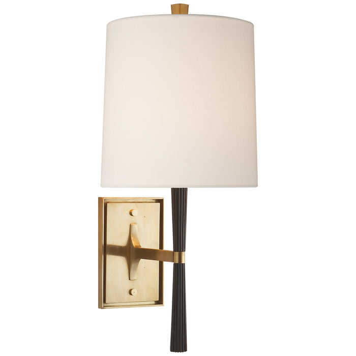 Visual Comfort Signature BBL 2036EBO-L One Light Wall Sconce, Ebony Resin and Brass