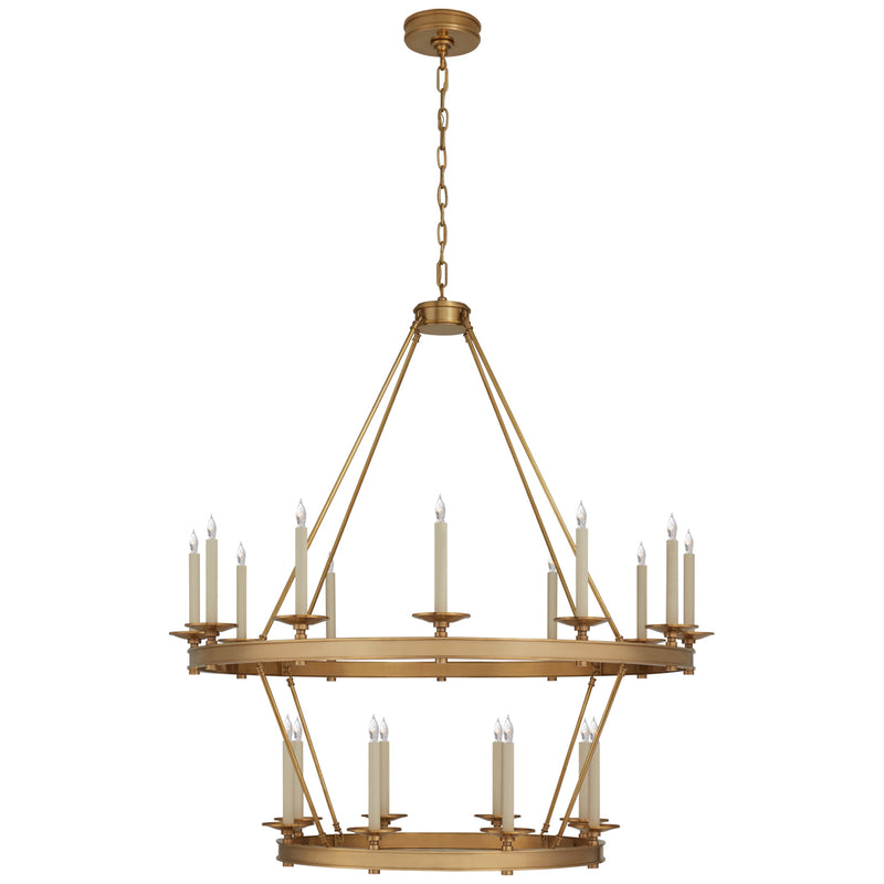 Visual Comfort Signature CHC 1607AB 20 Light Chandelier, Antique-Burnished Brass