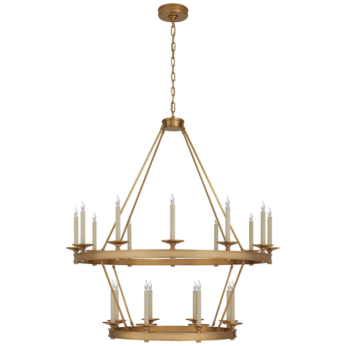 Visual Comfort Signature CHC 1607AB 20 Light Chandelier, Antique-Burnished Brass