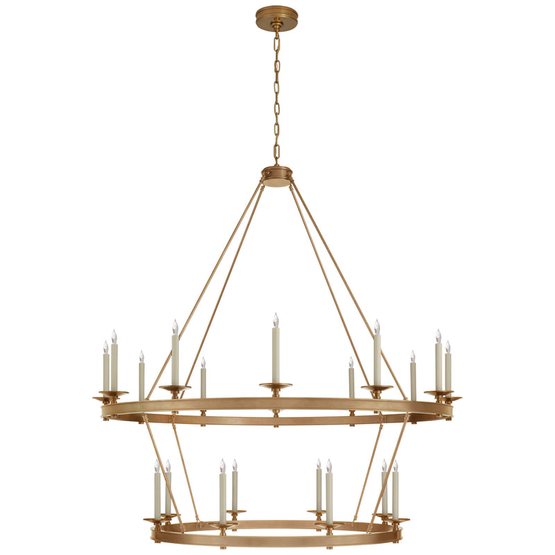 Visual Comfort Signature CHC 1608AB 20 Light Chandelier, Antique-Burnished Brass