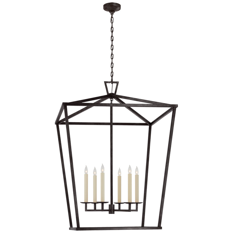 Visual Comfort Signature CHC 2172AI Six Light Lantern, Aged Iron