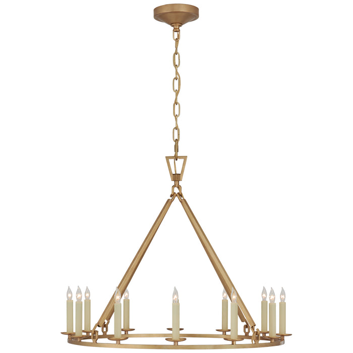 Visual Comfort Signature CHC 5172AB 12 Light Chandelier, Antique-Burnished Brass