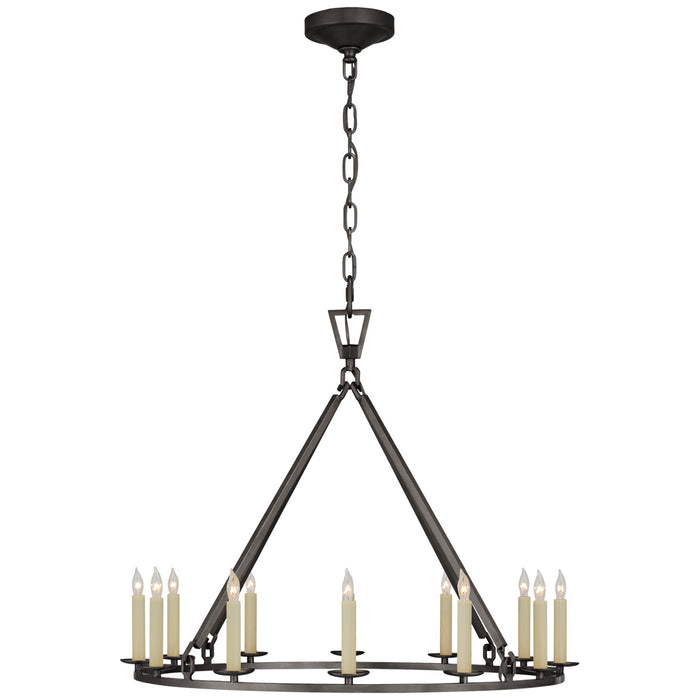 Visual Comfort Signature CHC 5172AI 12 Light Chandelier, Aged Iron