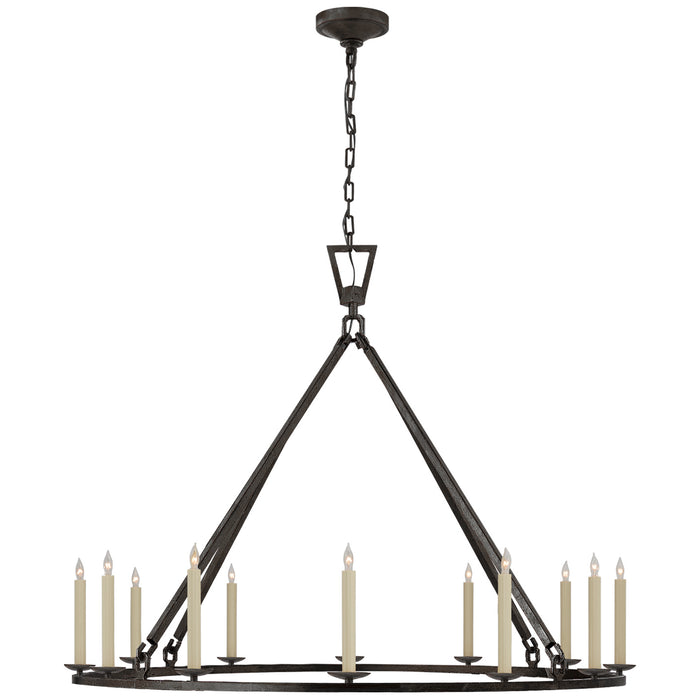 Visual Comfort Signature CHC 5173AI 12 Light Chandelier, Aged Iron