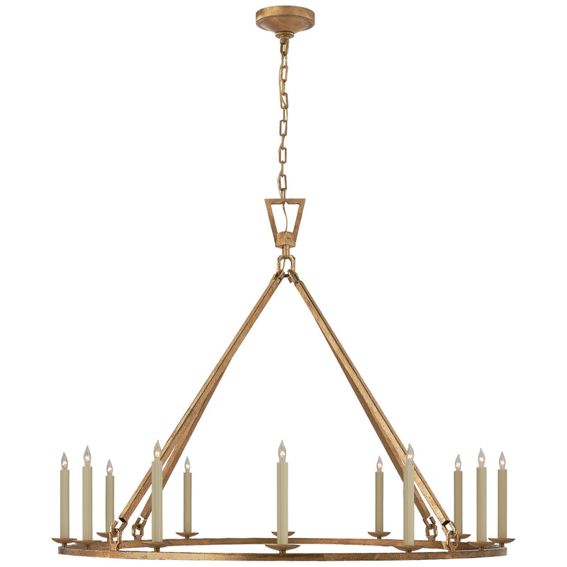 Visual Comfort Signature CHC 5173GI 12 Light Chandelier, Gilded Iron