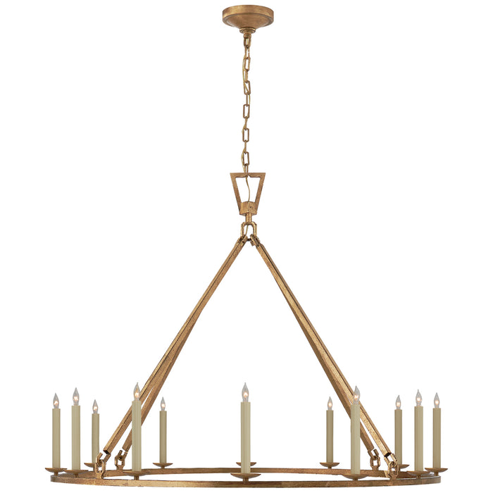 Visual Comfort Signature CHC 5173GI 12 Light Chandelier, Gilded Iron