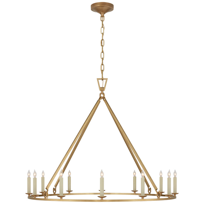Visual Comfort Signature CHC 5174AB 12 Light Chandelier, Antique-Burnished Brass