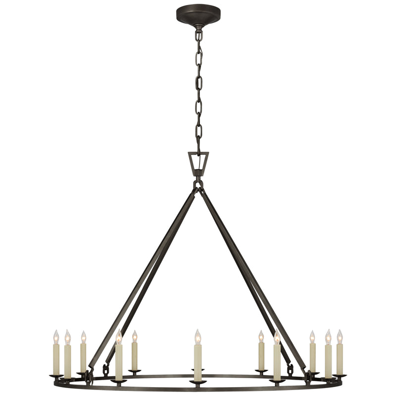 Visual Comfort Signature CHC 5174AI 12 Light Chandelier, Aged Iron
