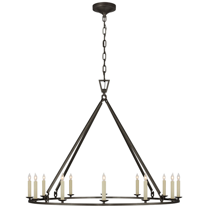 Visual Comfort Signature CHC 5174AI 12 Light Chandelier, Aged Iron