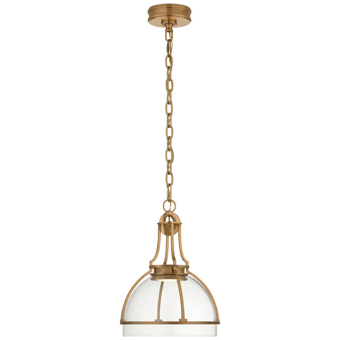 Visual Comfort Signature CHC 5481AB-CG LED Pendant, Antique-Burnished Brass
