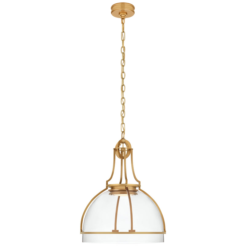 Visual Comfort Signature CHC 5482AB-CG LED Pendant, Antique-Burnished Brass