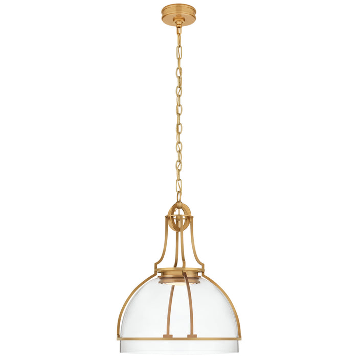 Visual Comfort Signature CHC 5482AB-CG LED Pendant, Antique-Burnished Brass