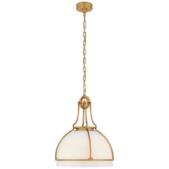 Visual Comfort Signature CHC 5482AB-WG LED Pendant, Antique-Burnished Brass