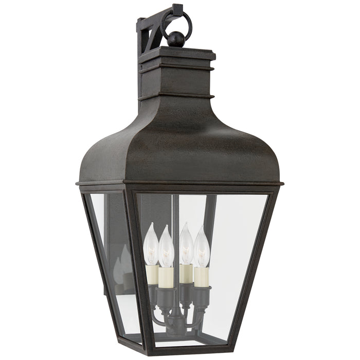Visual Comfort Signature CHO 2160FR-CG Four Light Wall Lantern, French Rust