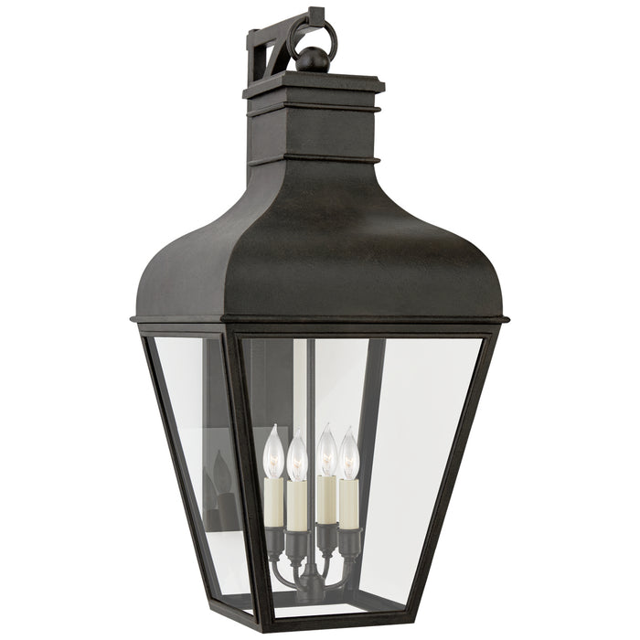Visual Comfort Signature CHO 2161FR-CG Four Light Wall Lantern, French Rust