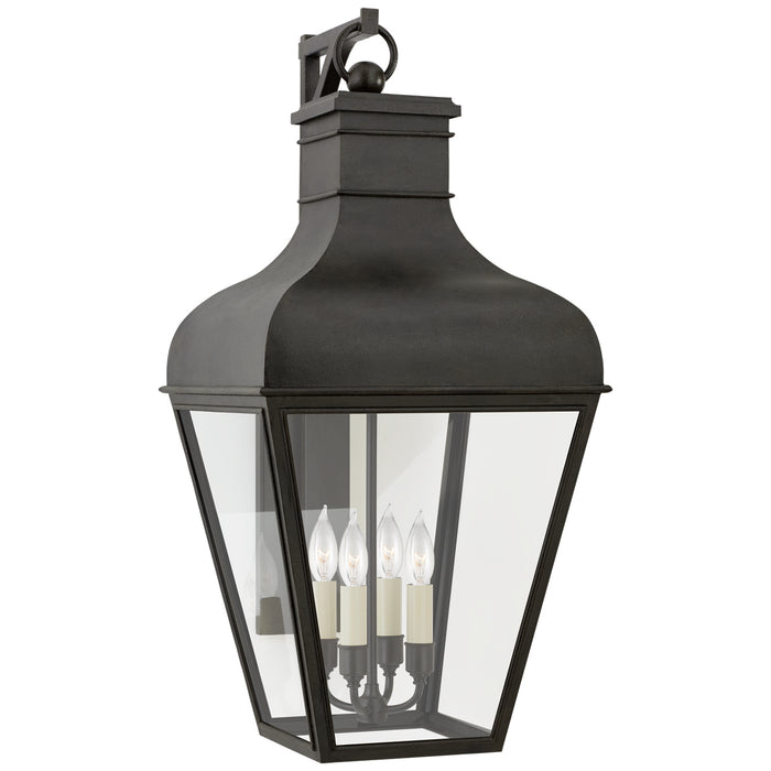 Visual Comfort Signature CHO 2162FR-CG Four Light Wall Lantern, French Rust