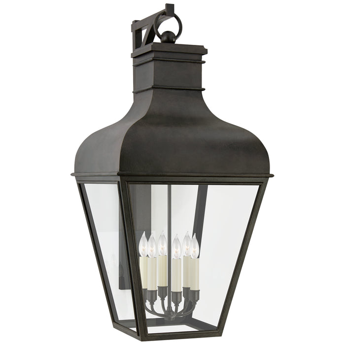 Visual Comfort Signature CHO 2163FR-CG Six Light Wall Lantern, French Rust