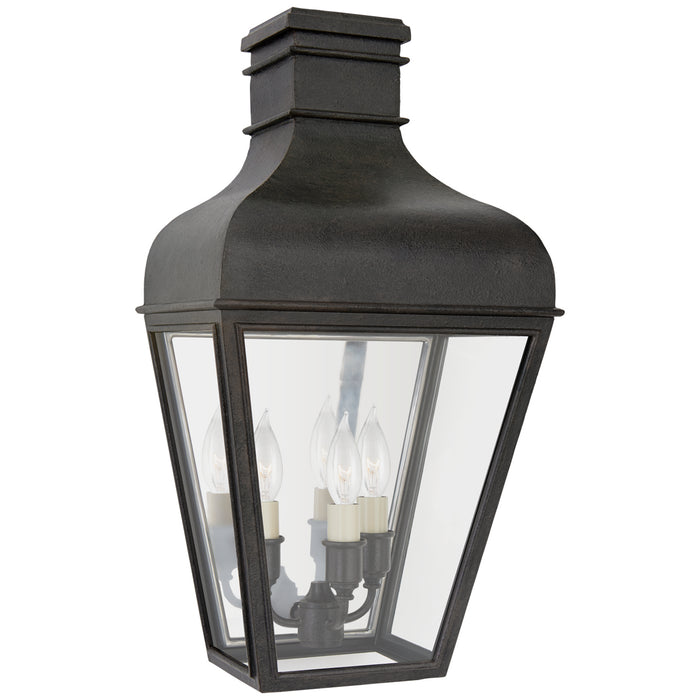 Visual Comfort Signature CHO 2164FR-CG Three Light Wall Lantern, French Rust