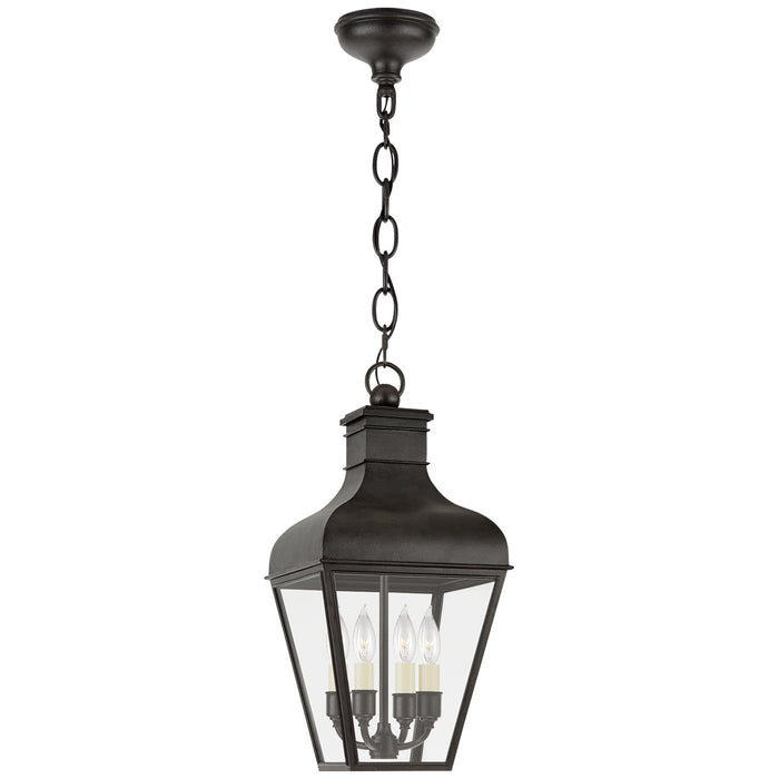 Visual Comfort Signature CHO 5160FR-CG Four Light Hanging Lantern, French Rust