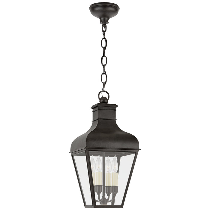 Visual Comfort Signature CHO 5161FR-CG Four Light Hanging Lantern, French Rust