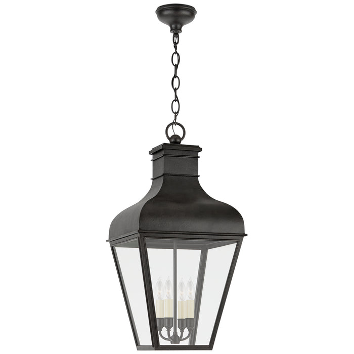 Visual Comfort Signature CHO 5162FR-CG Four Light Hanging Lantern, French Rust