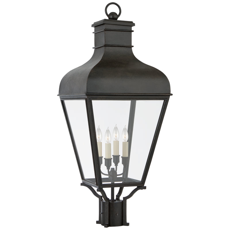 Visual Comfort Signature CHO 7160FR-CG Four Light Post Mount, French Rust