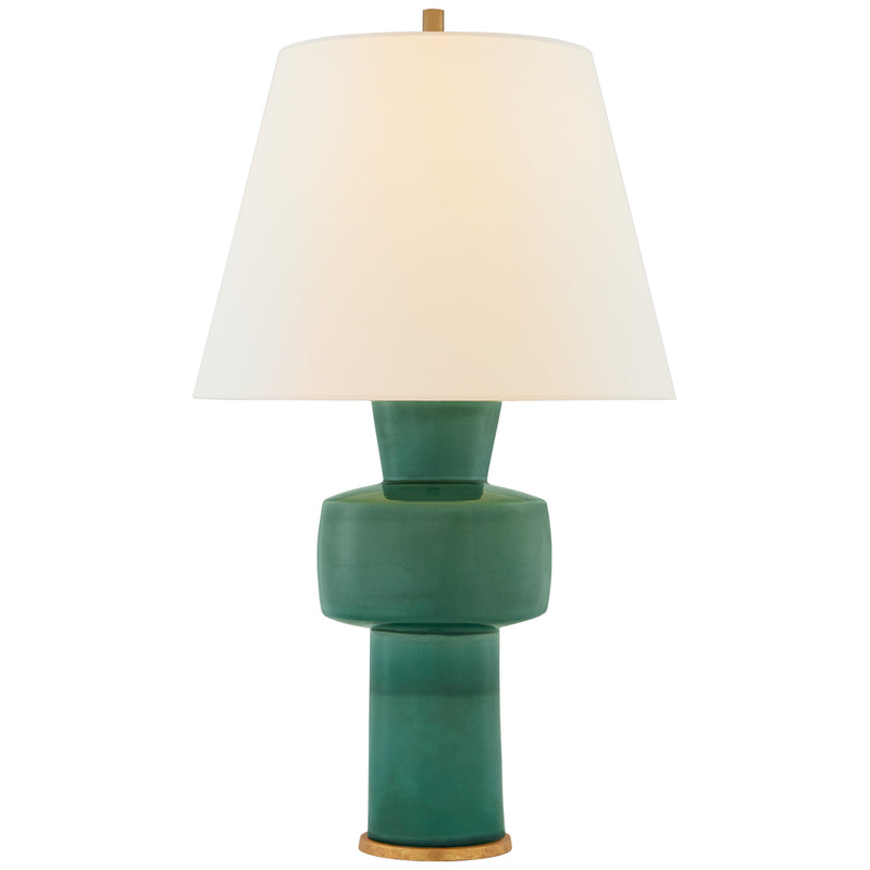 Visual Comfort Signature CS 3656CGC-L One Light Table Lamp, Celtic Green Crackle