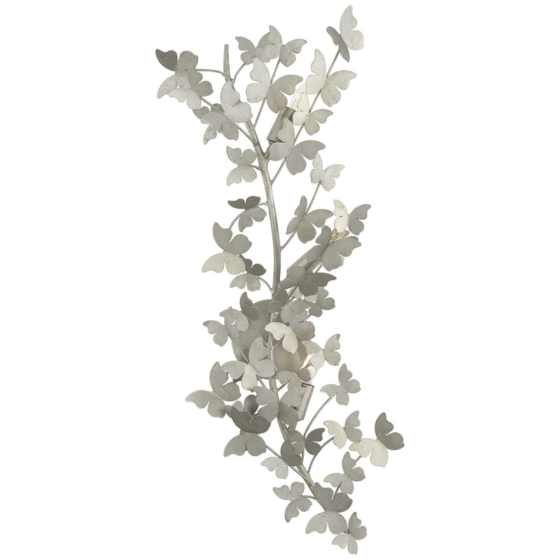 Visual Comfort Signature JN 2502BSL Three Light Wall Sconce, Burnished Silver Leaf