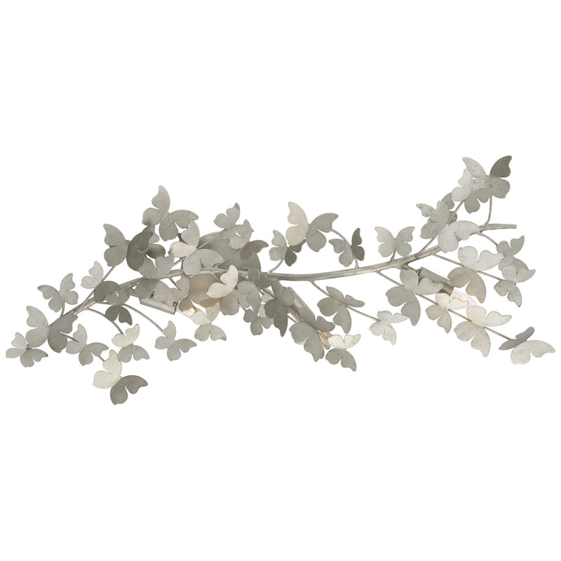 Visual Comfort Signature JN 2502BSL Three Light Wall Sconce, Burnished Silver Leaf