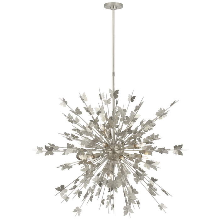 Visual Comfort Signature JN 5502BSL 18 Light Chandelier, Burnished Silver Leaf