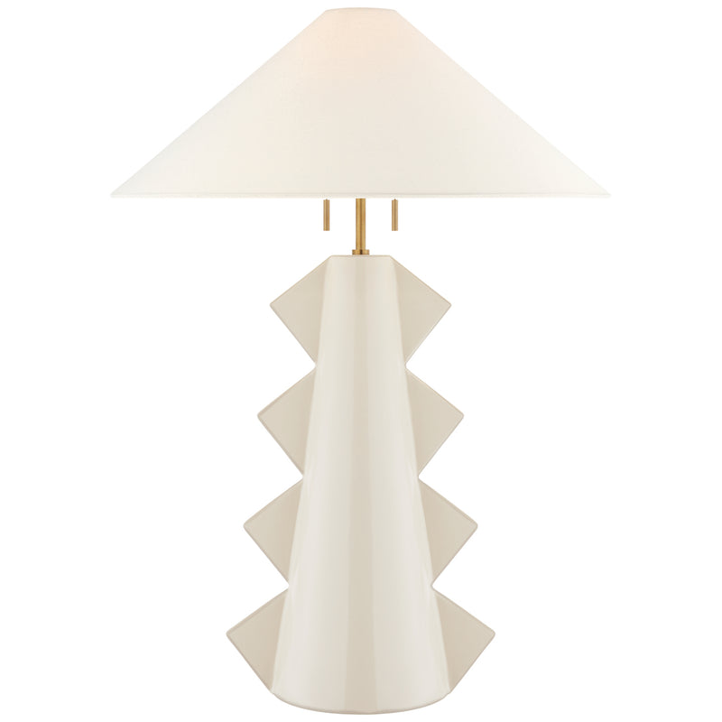 Visual Comfort Signature KW 3681IVO-L Two Light Table Lamp, Ivory