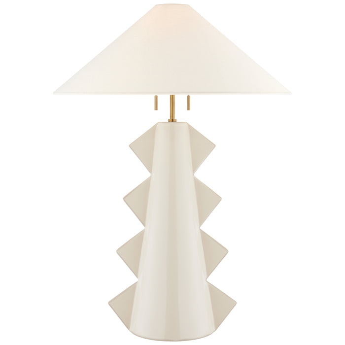 Visual Comfort Signature KW 3681IVO-L Two Light Table Lamp, Ivory