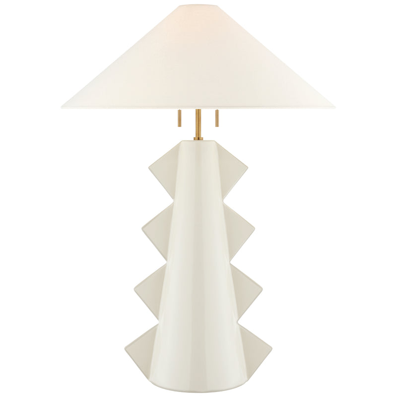 Visual Comfort Signature KW 3681IVO-L Two Light Table Lamp, Ivory