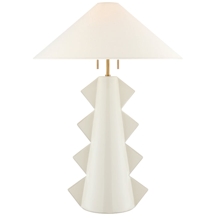 Visual Comfort Signature KW 3681IVO-L Two Light Table Lamp, Ivory