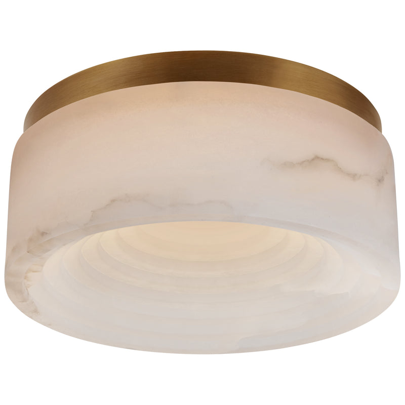 Visual Comfort Signature KW 4901AB-ALB LED Flush Mount, Antique-Burnished Brass