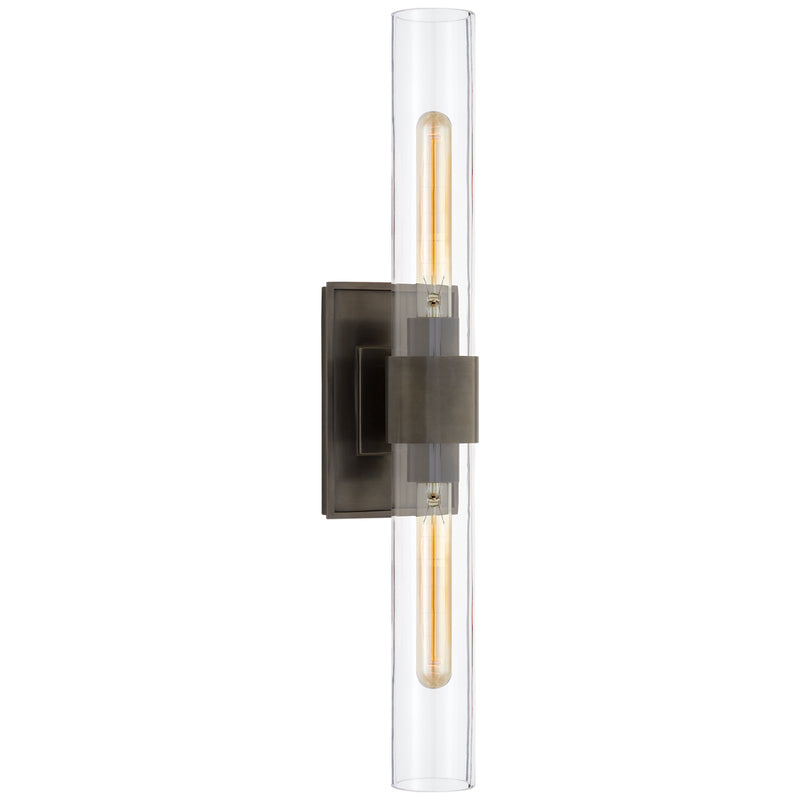 Visual Comfort Signature S 2164BZ-CG Two Light Wall Sconce, Bronze