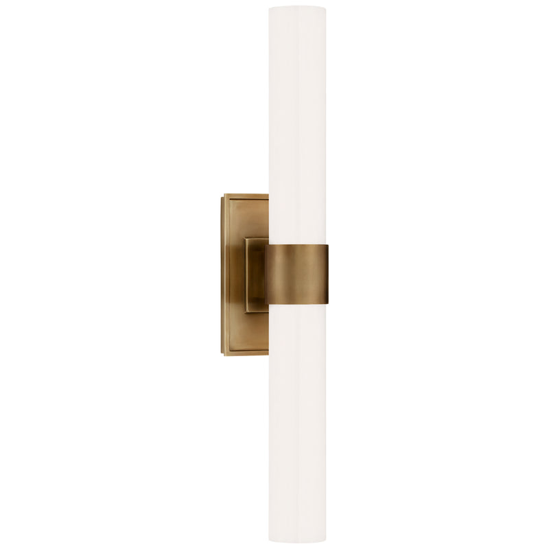 Visual Comfort Signature S 2164HAB-WG Two Light Wall Sconce, Hand-Rubbed Antique Brass