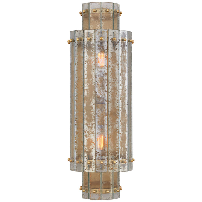 Visual Comfort Signature S 2651HAB-AM Two Light Wall Sconce, Hand-Rubbed Antique Brass