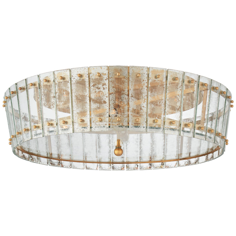 Visual Comfort Signature S 4652HAB-AM Four Light Flush Mount, Hand-Rubbed Antique Brass